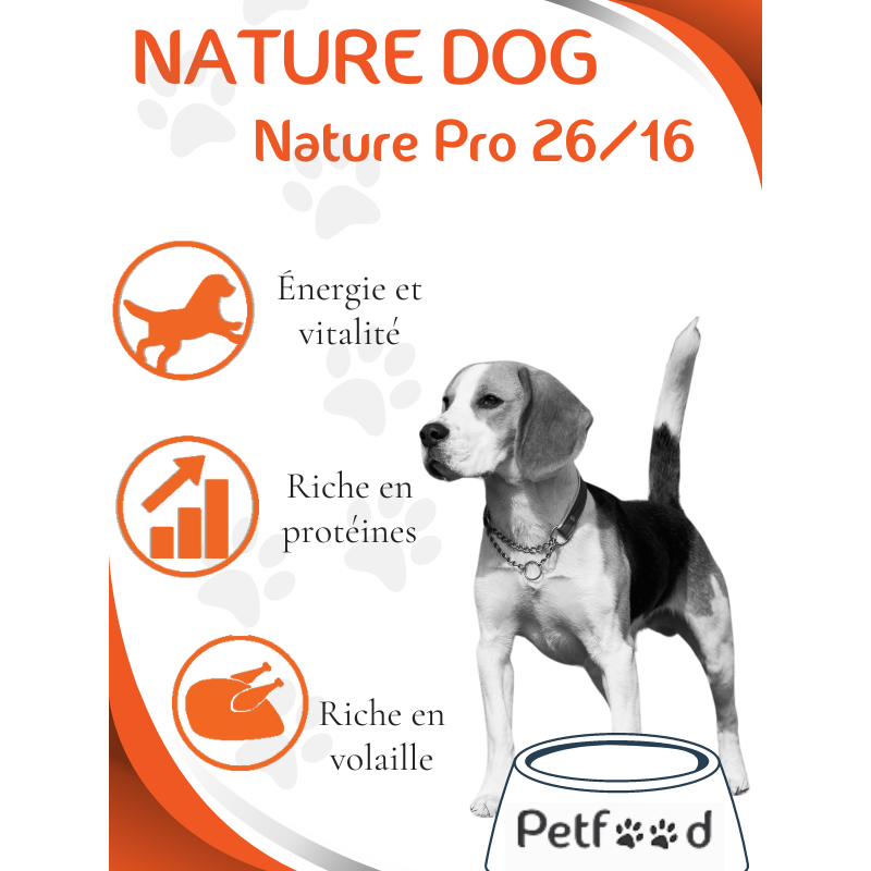 Croquettes Nature Pro 26/16 Nature Dog 15kg