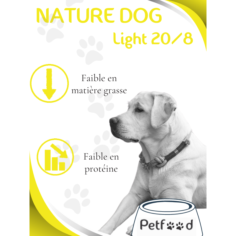 Croquettes Light 20/8 Nature Dog 15kg