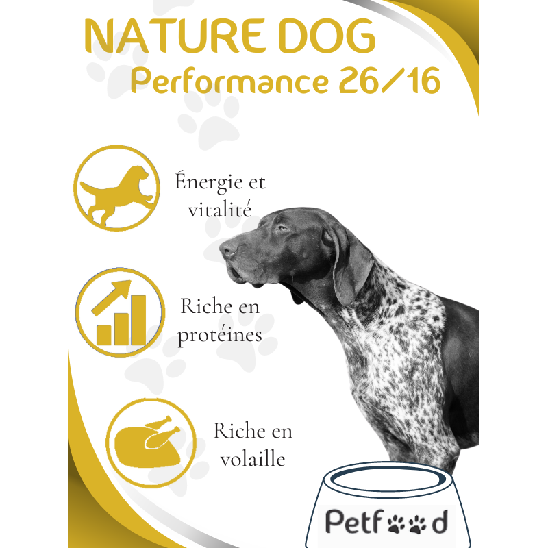 Croquettes Performance 26/16 Nature Dog 15kg