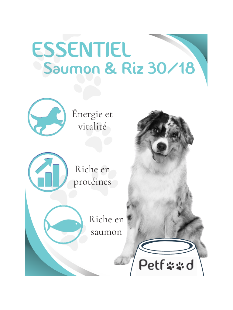 Croquettes Essentiel Saumon 30/18 Low Grain Nature Dog 15kg