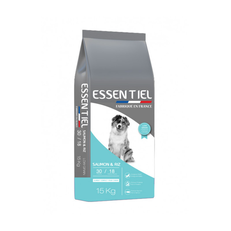 Croquettes Essentiel Saumon 30/18 Low Grain Nature Dog 15kg